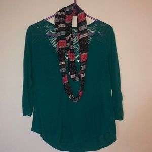 SHIRT WITH MATCHING SCARF
